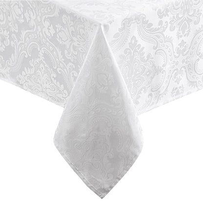Caiden Elegance Damask Tablecloth, Ivory - 60" W x 120" L