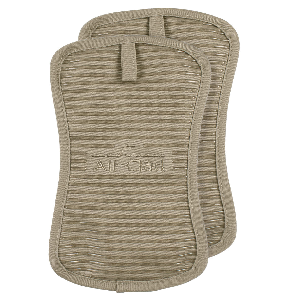 All-Clad Premium Pot Holder & Hot Pad: Heat Resistant to 500 Degrees - 100% Cotton, 10"x6.25" Hot Pad for Kitchen and Barbeque, (2-Pack), Almond