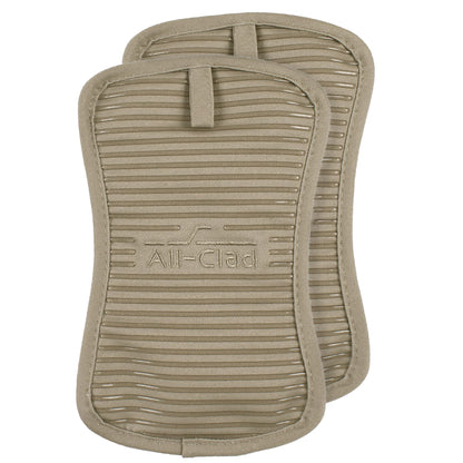 All-Clad Premium Pot Holder & Hot Pad: Heat Resistant to 500 Degrees - 100% Cotton, 10"x6.25" Hot Pad for Kitchen and Barbeque, (2-Pack), Almond