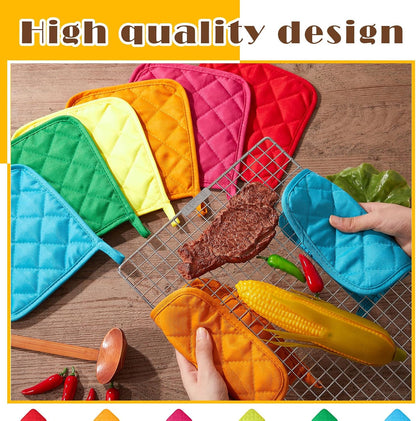 Bokon 12 Pcs Pot Holders Bulk for Kitchen, Multicolor Cotton Hot Pads