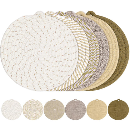 7" Trivets for Hot Dishes, 6 Pack Trivets for Hot Pots and Pans