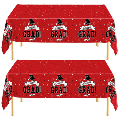 QZYL 4 Packs White Plastic Tablecloth, Large Sturdy Disposable Table Cloth