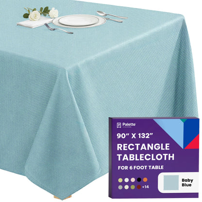 Gee Di Moda Rectangle Tablecloth - 70 x 120 Inch Navy Blue Table Cloth for 6 or 8 Foot Rectangle Tables - Heavy Duty Washable Fabric - for Holiday Party, Dinner, Weddings, Baby Shower & Events