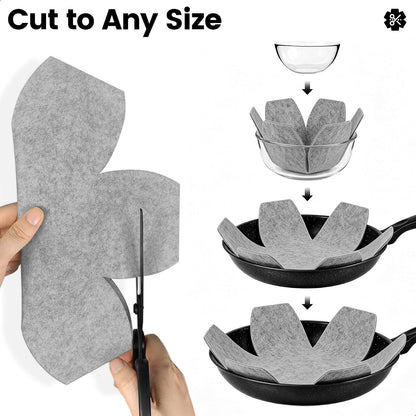 MOJOTORY Pot and Pan Protectors, 6 PCS in 3 Sizes