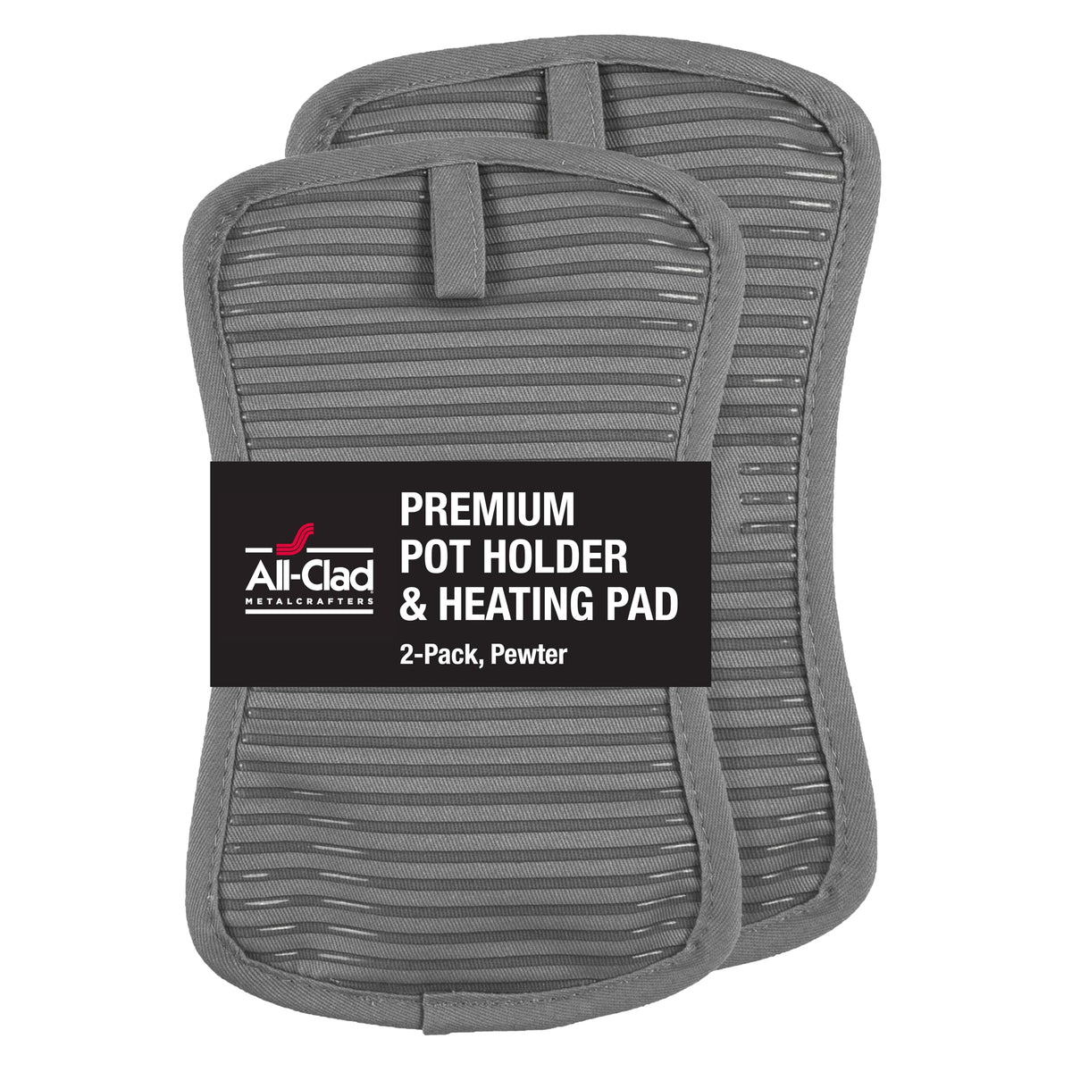 All-Clad Premium Pot Holder & Hot Pad: Heat Resistant to 500 Degrees - 100% Cotton, 10"x6.25" Hot Pad for Kitchen and Barbeque, (2-Pack), Almond