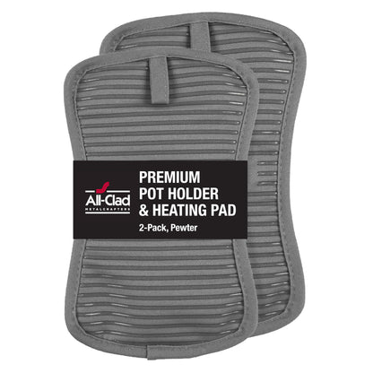 All-Clad Premium Pot Holder & Hot Pad: Heat Resistant to 500 Degrees - 100% Cotton, 10"x6.25" Hot Pad for Kitchen and Barbeque, (2-Pack), Almond