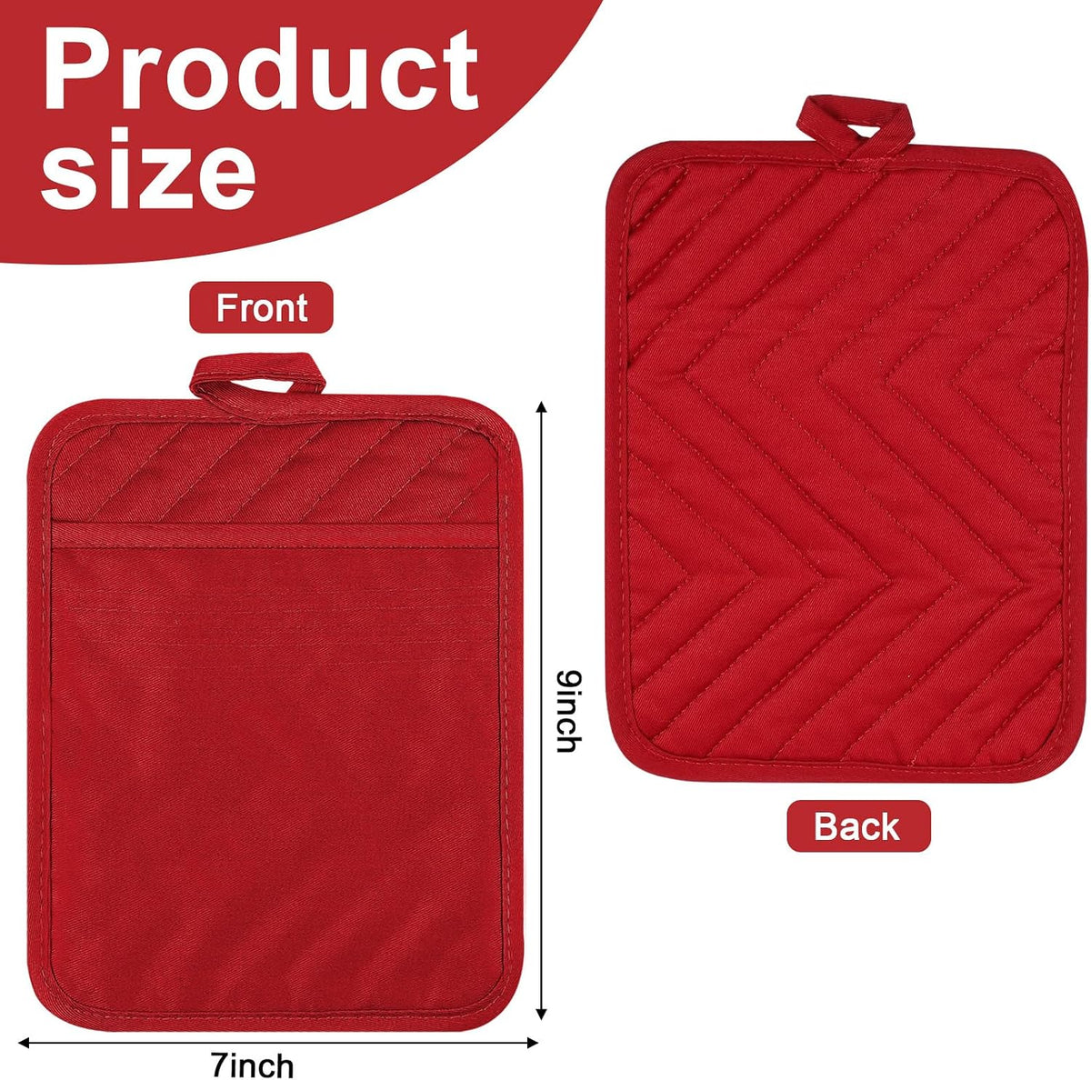 Zhehao 15 Pcs Cotton Pot Holders for Kitchen Heat Resistant Cotton Hot Pads