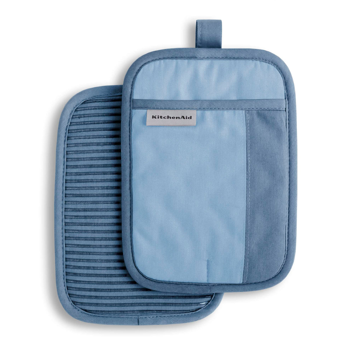 KitchenAid Beacon Two-Tone Non-Slip Pot Holder Set, Milkshake Tan/Beige, 7"x10", 2 Piece