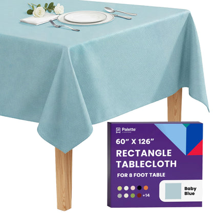 Gee Di Moda Rectangle Tablecloth - 70 x 120 Inch Navy Blue Table Cloth for 6 or 8 Foot Rectangle Tables - Heavy Duty Washable Fabric - for Holiday Party, Dinner, Weddings, Baby Shower & Events