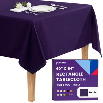 Gee Di Moda Rectangle Tablecloth - 70 x 120 Inch Navy Blue Table Cloth for 6 or 8 Foot Rectangle Tables - Heavy Duty Washable Fabric - for Holiday Party, Dinner, Weddings, Baby Shower & Events