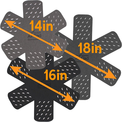 All-Clad Premium Cookware Protectors: Pot and Pan Protectors for Kitchen Organization - Perfect for Cast Iron, Steel, or Glass, (3-Piece), Black/Grey