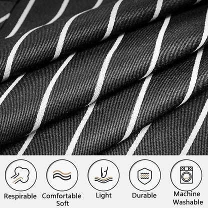 2Pack Adjustable Kitchen Apron for Women Men with 2 Pockets，Cotton-Polyester Blend Bib Aprons for Cooking,Baking
