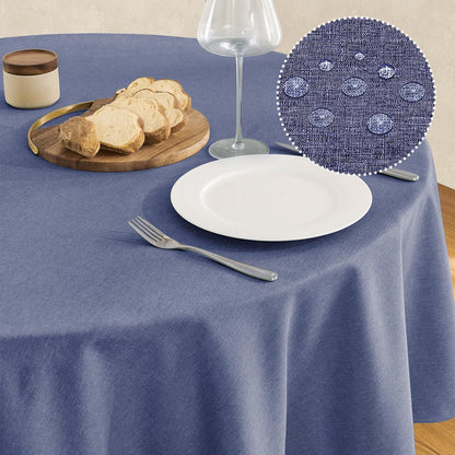 Veblandy Rectangle Tablecloth Linen Textured Waterproof & Stain Resistant Table Cloth Wrinkle Free Decorative Fabric Farmhouse Table Cover for Dining/Party/Buffet/Wedding, 60 x 104 Inch, Sage Green