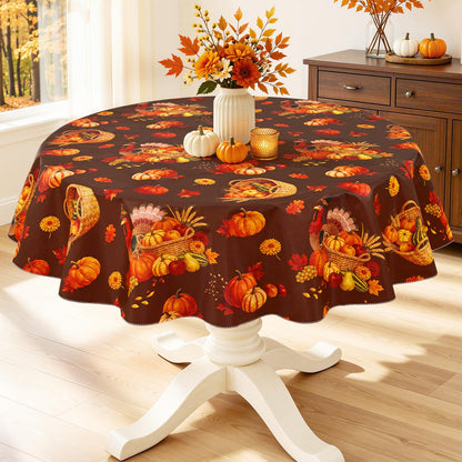 Smiry Picnic Table Cloth, Vinyl Tablecloths with Flannel Backing, 60"x84"
