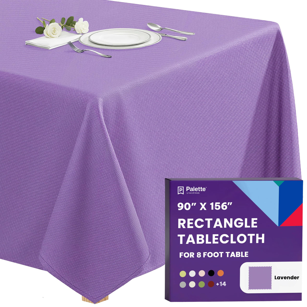 Gee Di Moda Rectangle Tablecloth - 70 x 120 Inch Navy Blue Table Cloth for 6 or 8 Foot Rectangle Tables - Heavy Duty Washable Fabric - for Holiday Party, Dinner, Weddings, Baby Shower & Events