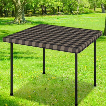 Smiry 6 Foot Picnic Table Cloth, Flannel Backed Fitted Vinyl tablecloths
