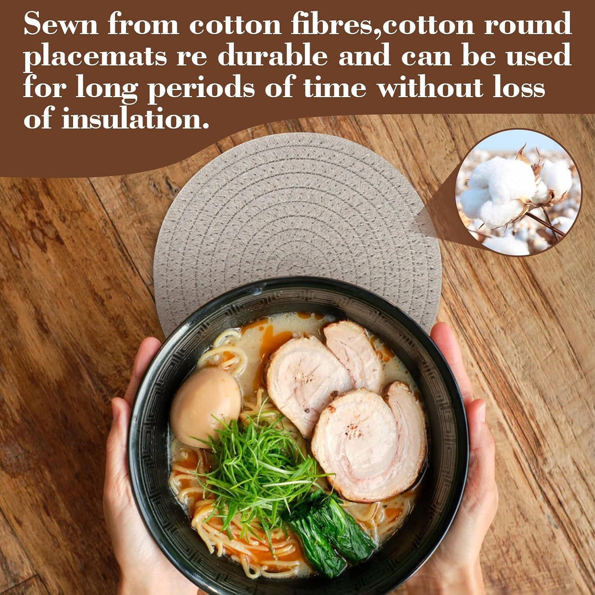 MAQIHAN 3PCS Woven Trivets for Hot Dishes - 3 Hot Pot Pads