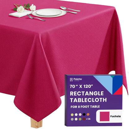 Gee Di Moda Rectangle Tablecloth - 70 x 120 Inch Navy Blue Table Cloth for 6 or 8 Foot Rectangle Tables - Heavy Duty Washable Fabric - for Holiday Party, Dinner, Weddings, Baby Shower & Events