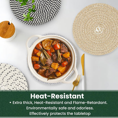 8 Inch Trivets for Hot Dishes, Hot Pots and Pans, 6 Pcs