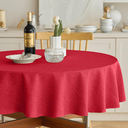 Decorelia Sage Green Linen Textured Tablecloth Rectangular 52 x70 Inch