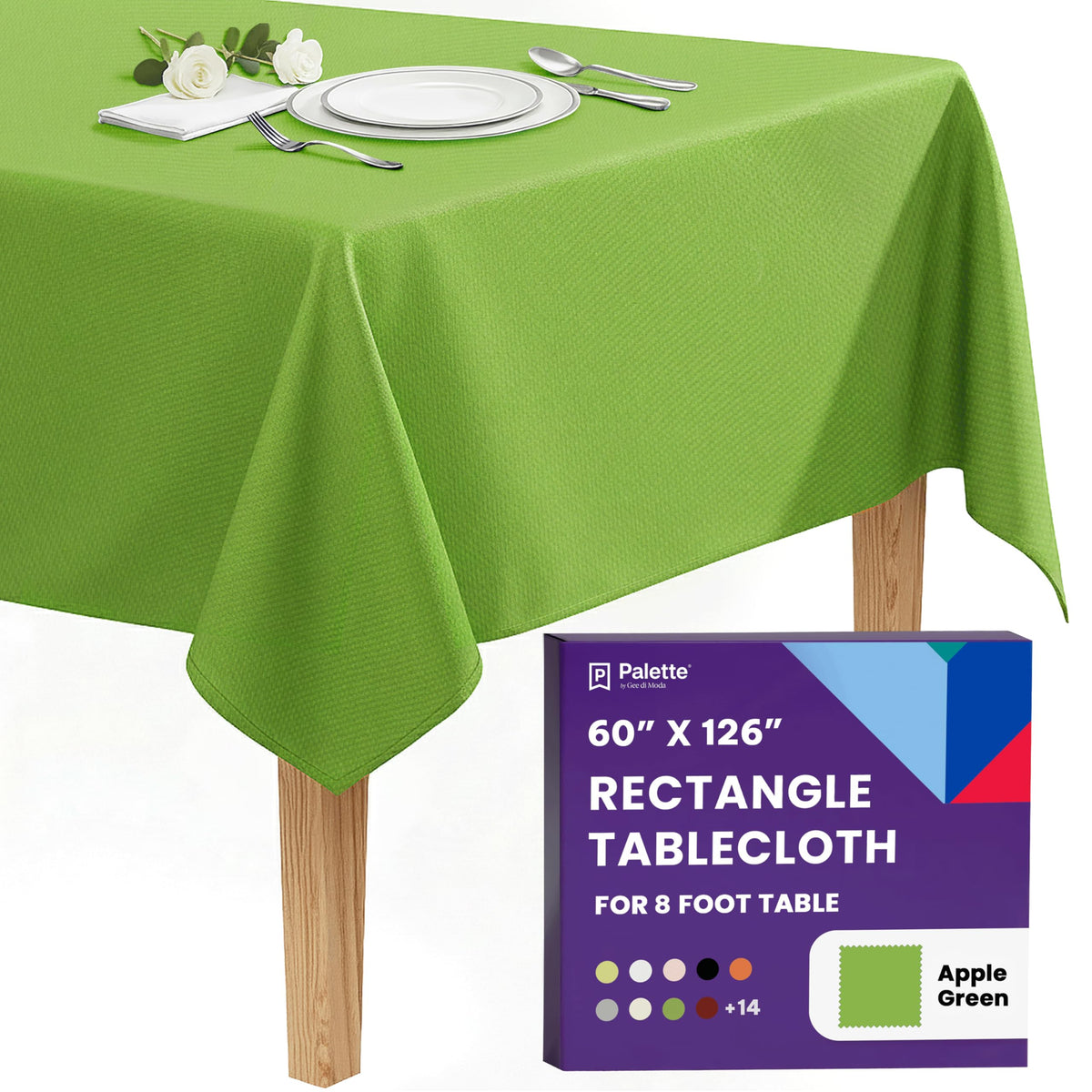 Gee Di Moda Rectangle Tablecloth - 70 x 120 Inch Navy Blue Table Cloth for 6 or 8 Foot Rectangle Tables - Heavy Duty Washable Fabric - for Holiday Party, Dinner, Weddings, Baby Shower & Events