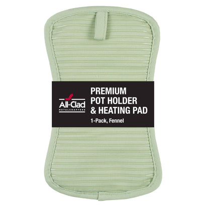 All-Clad Premium Pot Holder & Hot Pad: Heat Resistant to 500 Degrees - 100% Cotton, 10"x6.25" Hot Pad for Kitchen and Barbeque, (2-Pack), Almond