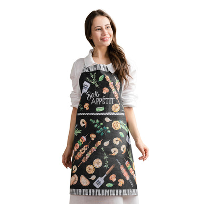 Maison d' Hermine Aprons for women with Pocket 100% Cotton (27.50"x31.50")