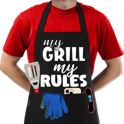 TOSHE Kitchen Apron for Women & Men Waterdrop Resistant, Adjustable Button