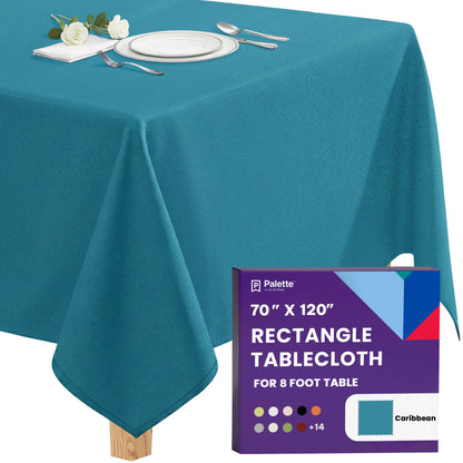 Gee Di Moda Rectangle Tablecloth - 70 x 120 Inch Navy Blue Table Cloth for 6 or 8 Foot Rectangle Tables - Heavy Duty Washable Fabric - for Holiday Party, Dinner, Weddings, Baby Shower & Events