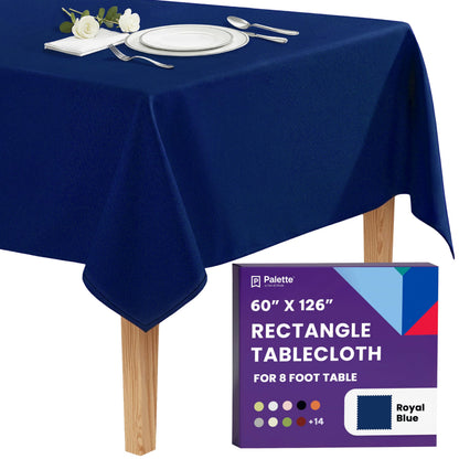 Gee Di Moda Rectangle Tablecloth - 70 x 120 Inch Navy Blue Table Cloth for 6 or 8 Foot Rectangle Tables - Heavy Duty Washable Fabric - for Holiday Party, Dinner, Weddings, Baby Shower & Events