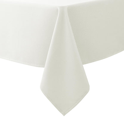 Textured Tablecloth Rectangle-Fabric Spillproof Table Cloth-Natural 60x108"