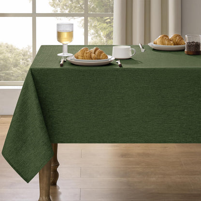 Decorelia Linen Textured Fall Tablecloth Rectangular Burnt Orange, 52"x70"