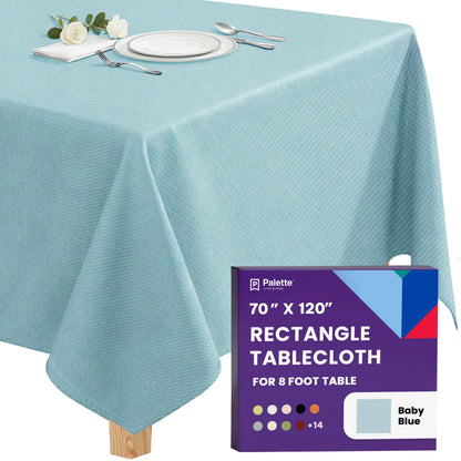 Gee Di Moda Rectangle Tablecloth - 70 x 120 Inch Navy Blue Table Cloth for 6 or 8 Foot Rectangle Tables - Heavy Duty Washable Fabric - for Holiday Party, Dinner, Weddings, Baby Shower & Events