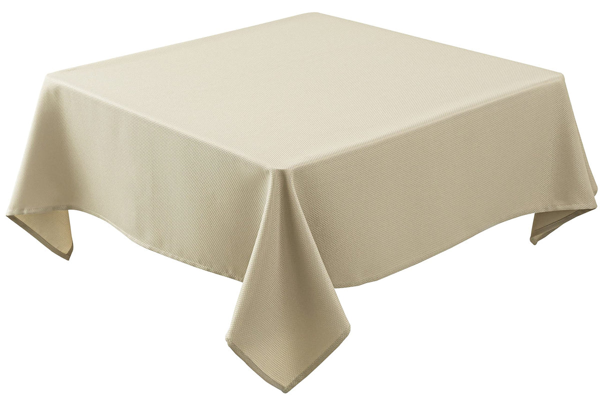 Textured Tablecloth Rectangle-Fabric Spillproof Table Cloth-Natural 60x108"