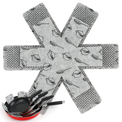BOYAN Pot and Pan Protectors for Stacking, 6pcs & 3 Sizes, Separator Pads