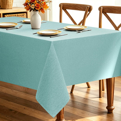 Decorelia Linen Textured Fall Tablecloth Rectangular Burnt Orange, 52"x70"