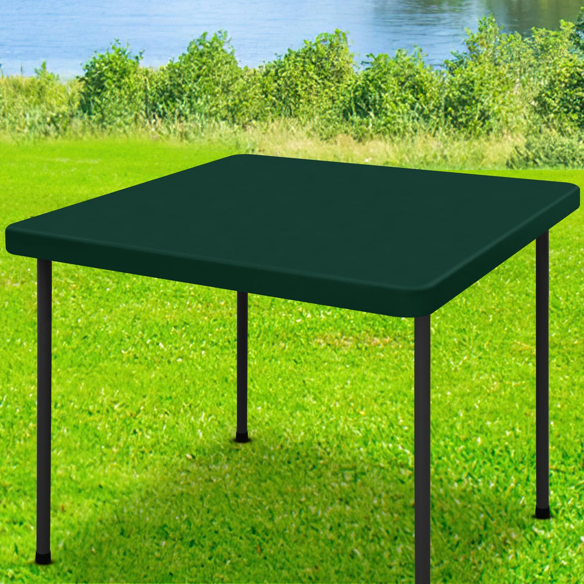 Moosfor Rectangle Spandex Fitted Table Cloth, 6FT Elastic Tablecloth