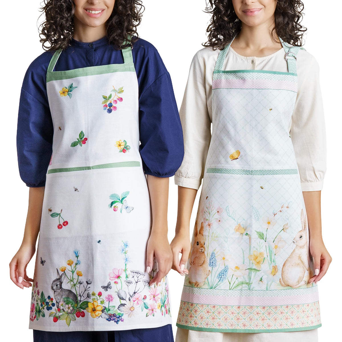 Maison d' Hermine Aprons for women with Pocket 100% Cotton (27.50"x31.50")