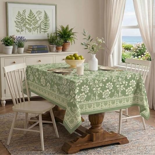 pickyNproud Waterproof Tablecloth Floral Table Cloth Spill Proof Rectangle Tablecloths for Dining Room, Wipeable Fabric Table Cover for Kitchen