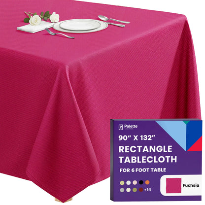 Gee Di Moda Rectangle Tablecloth - 70 x 120 Inch Navy Blue Table Cloth for 6 or 8 Foot Rectangle Tables - Heavy Duty Washable Fabric - for Holiday Party, Dinner, Weddings, Baby Shower & Events