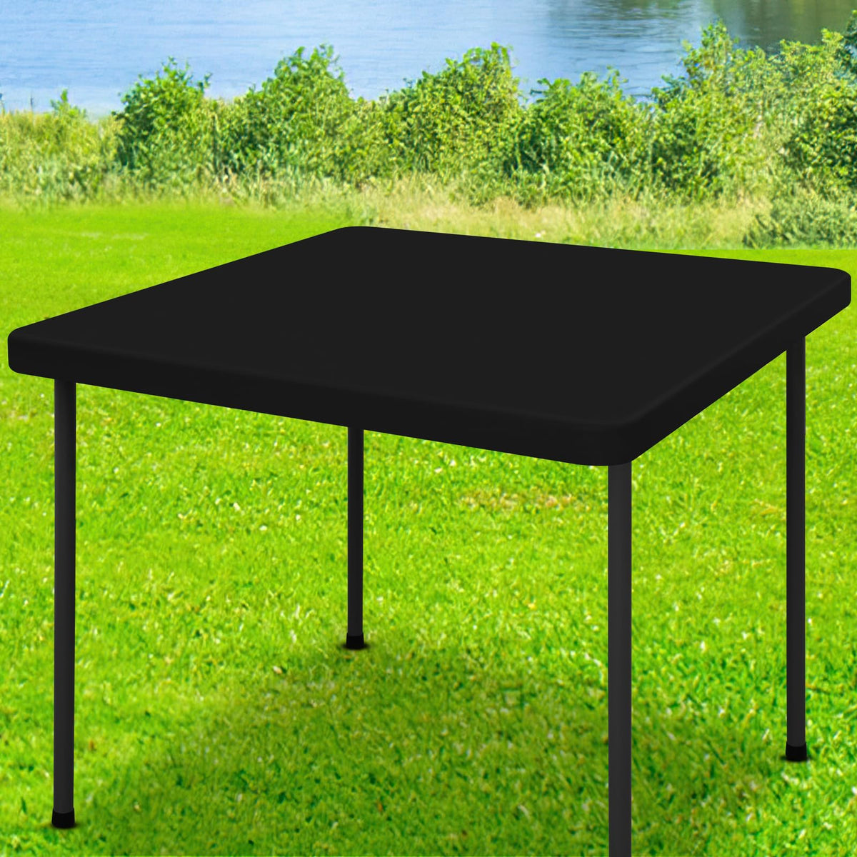 Moosfor Rectangle Spandex Fitted Table Cloth, 6FT Elastic Tablecloth