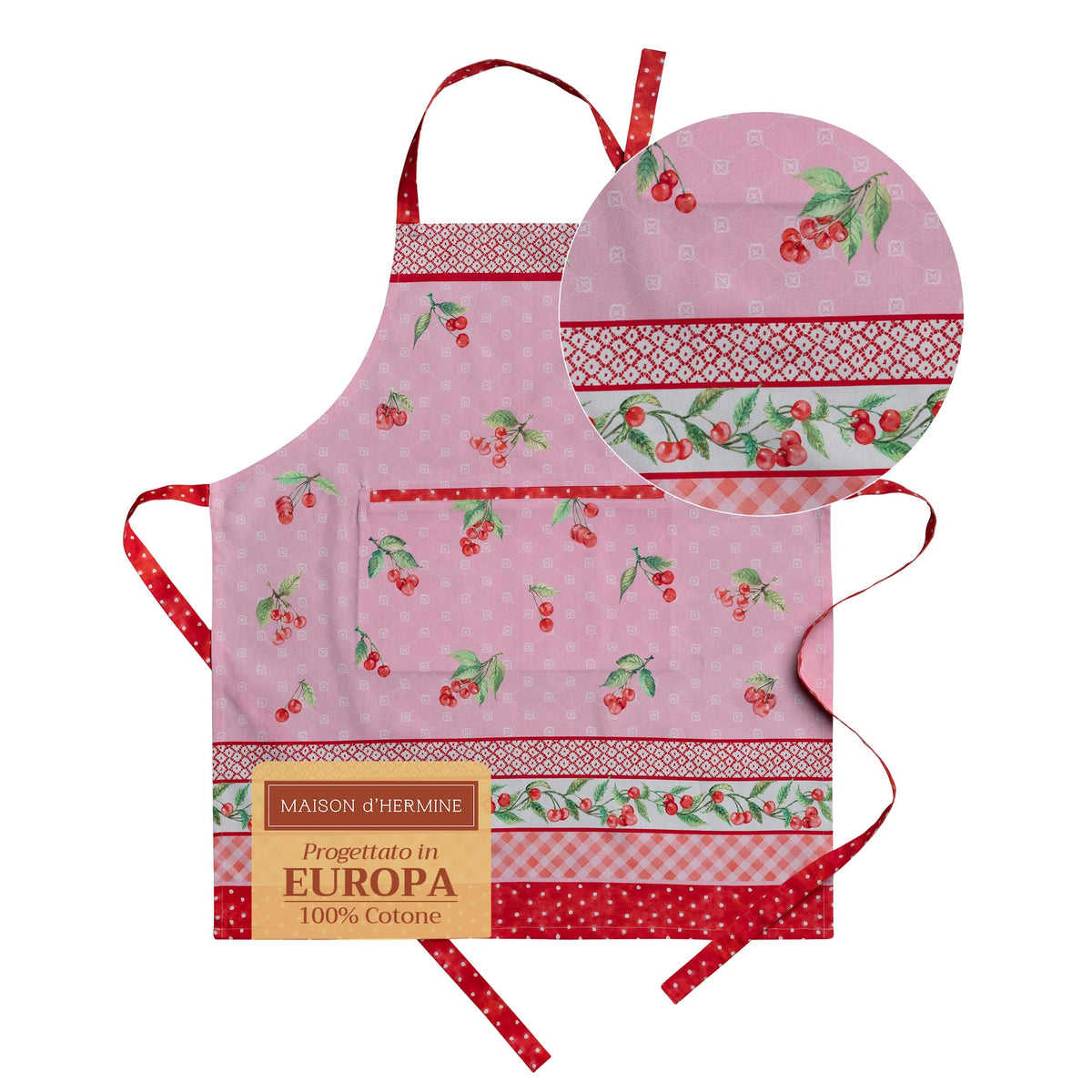 Maison d' Hermine Aprons for women with Pocket 100% Cotton (27.50"x31.50")