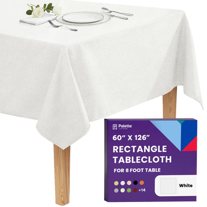 Gee Di Moda Rectangle Tablecloth - 70 x 120 Inch Navy Blue Table Cloth for 6 or 8 Foot Rectangle Tables - Heavy Duty Washable Fabric - for Holiday Party, Dinner, Weddings, Baby Shower & Events