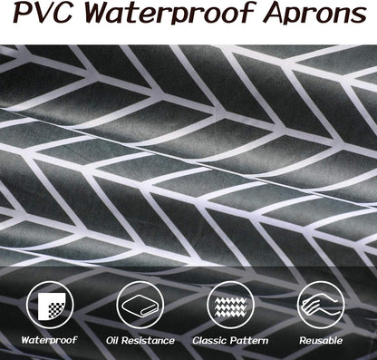 SATINIOR 3 Pcs Waterproof Kitchen Apron with 2 Pockets