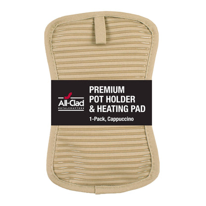 All-Clad Premium Pot Holder & Hot Pad: Heat Resistant to 500 Degrees - 100% Cotton, 10"x6.25" Hot Pad for Kitchen and Barbeque, (2-Pack), Almond