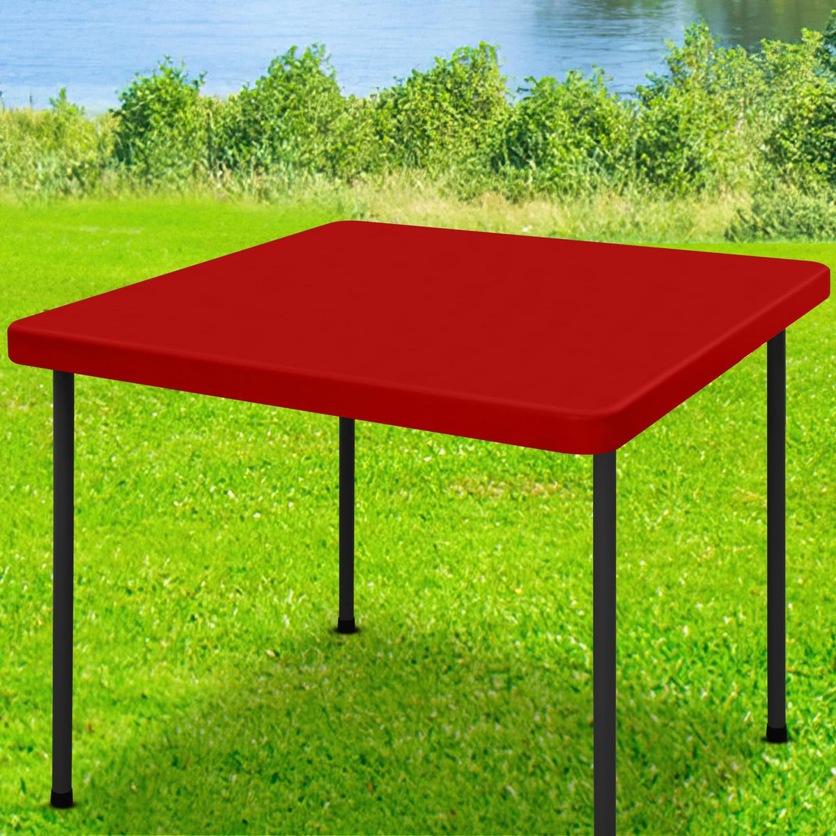 Moosfor Rectangle Spandex Fitted Table Cloth, 6FT Elastic Tablecloth