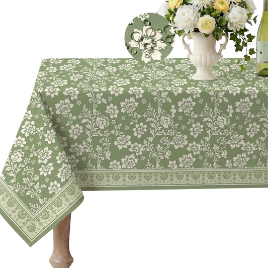 pickyNproud Waterproof Tablecloth Floral Table Cloth Spill Proof Rectangle Tablecloths for Dining Room, Wipeable Fabric Table Cover for Kitchen