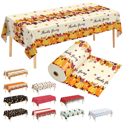 54 Inch X 300 Feet Plastic Table Cover Roll Premium Disposable Plastic Tablecloth for All Type/Shape Tables | Picnic, Party, Banquet, Birthdays, Weddings (Blue, 54 Inch X 300 Feet)