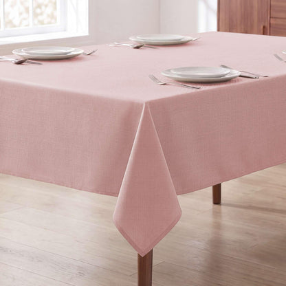 H.VERSAILTEX Linen Table Cloths Rectangle 60 x 84 Inch Premium Tablecloth Spill-Proof Waterproof Table Cover for Dining Buffet Feature Extra Soft and Thick Fabric Wrinkle Free, Natural