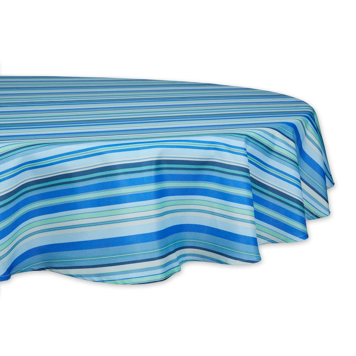 DII Summer Stripe Outdoor Tabletop Collection, Multi-use, Machine Washable, Tablecloth, 60x84, Sunset